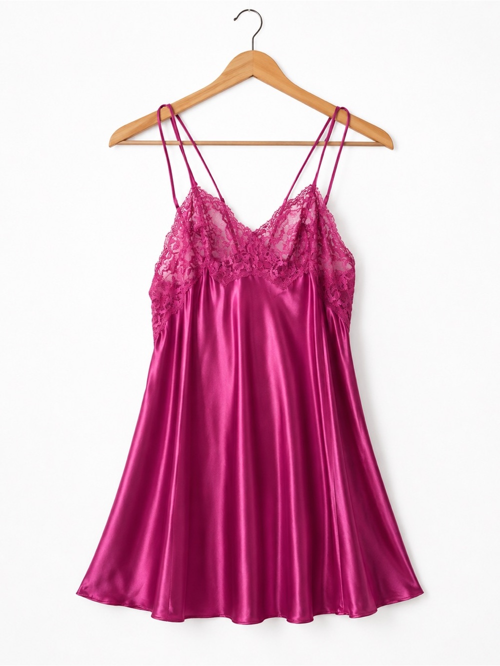 Victoria Secret Lace Slip Dress  Large in Fuchsia